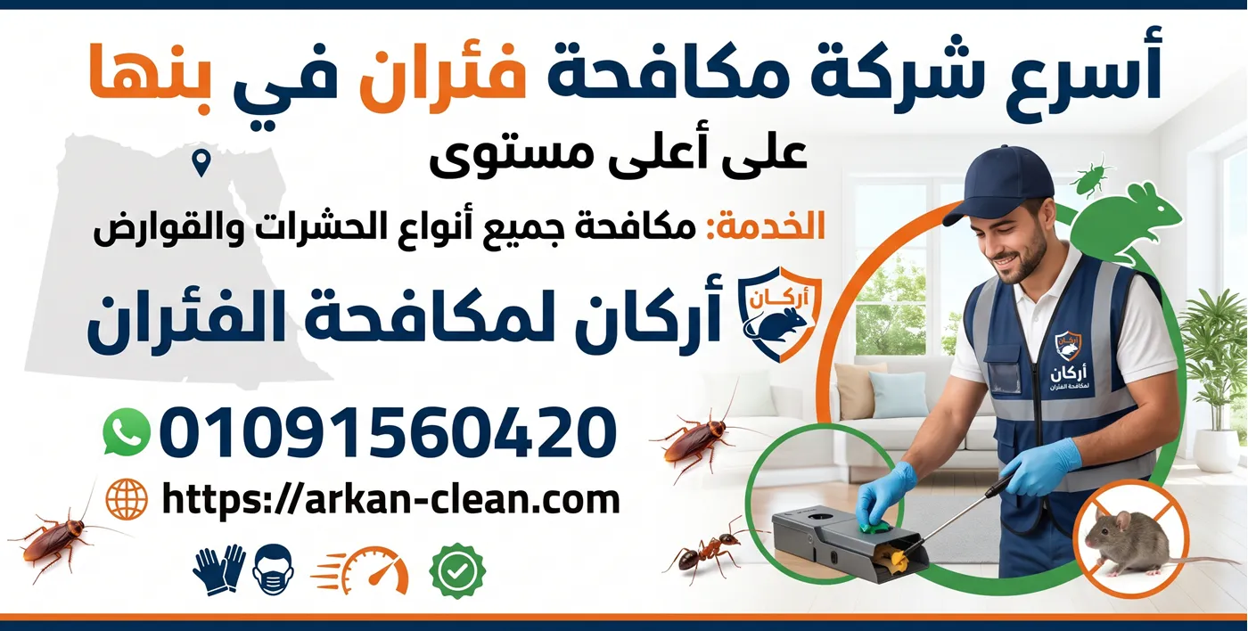 أسرع شركة مكافحة فئران في بنها باحترافية وأحدث أجهزة التتبع